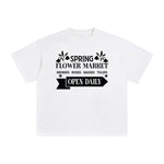 Flower Market Slogan Aesthetic Graphic Tee-INNBLAC Fashion Apparel