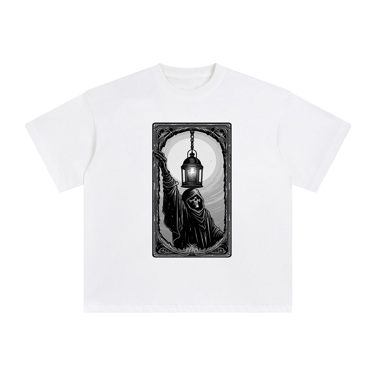Mystery Skeleton Tarot Card Graphic Tee-INNBLAC Fashion Apparel