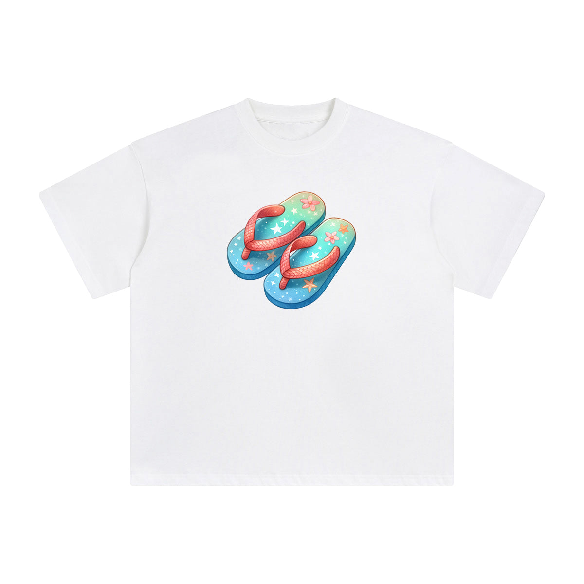 Summer Vacation Slippers Graphic Tee-INNBLAC Fashion Apparel