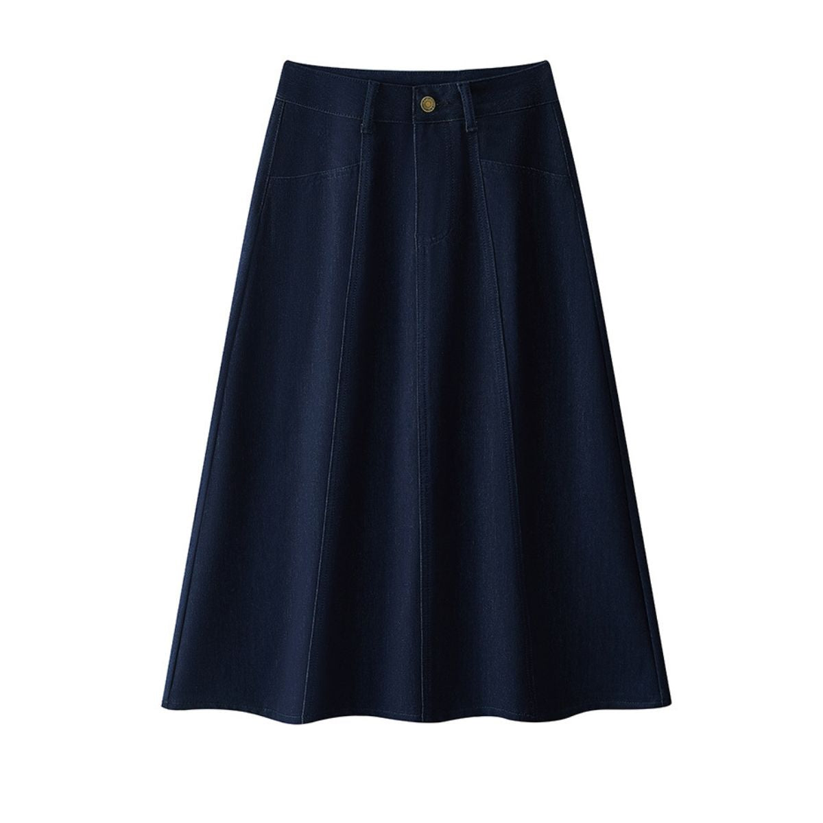 Women's Stretch A-Line Denim MidiSkirt