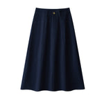 Women's Stretch A-Line Denim MidiSkirt