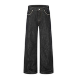 Raw Black Relaxed Straight Leg Vintage Denim Jeans