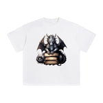 Halloween Book & Dragon Graphic Tee-INNBLAC Fashion Apparel