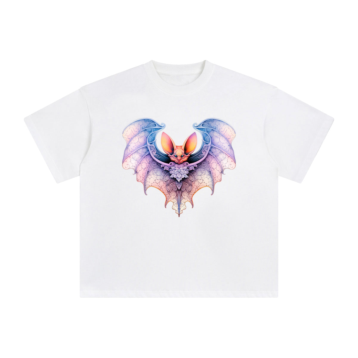 Pastel Bat Graphic Tee-INNBLAC Fashion Apparel