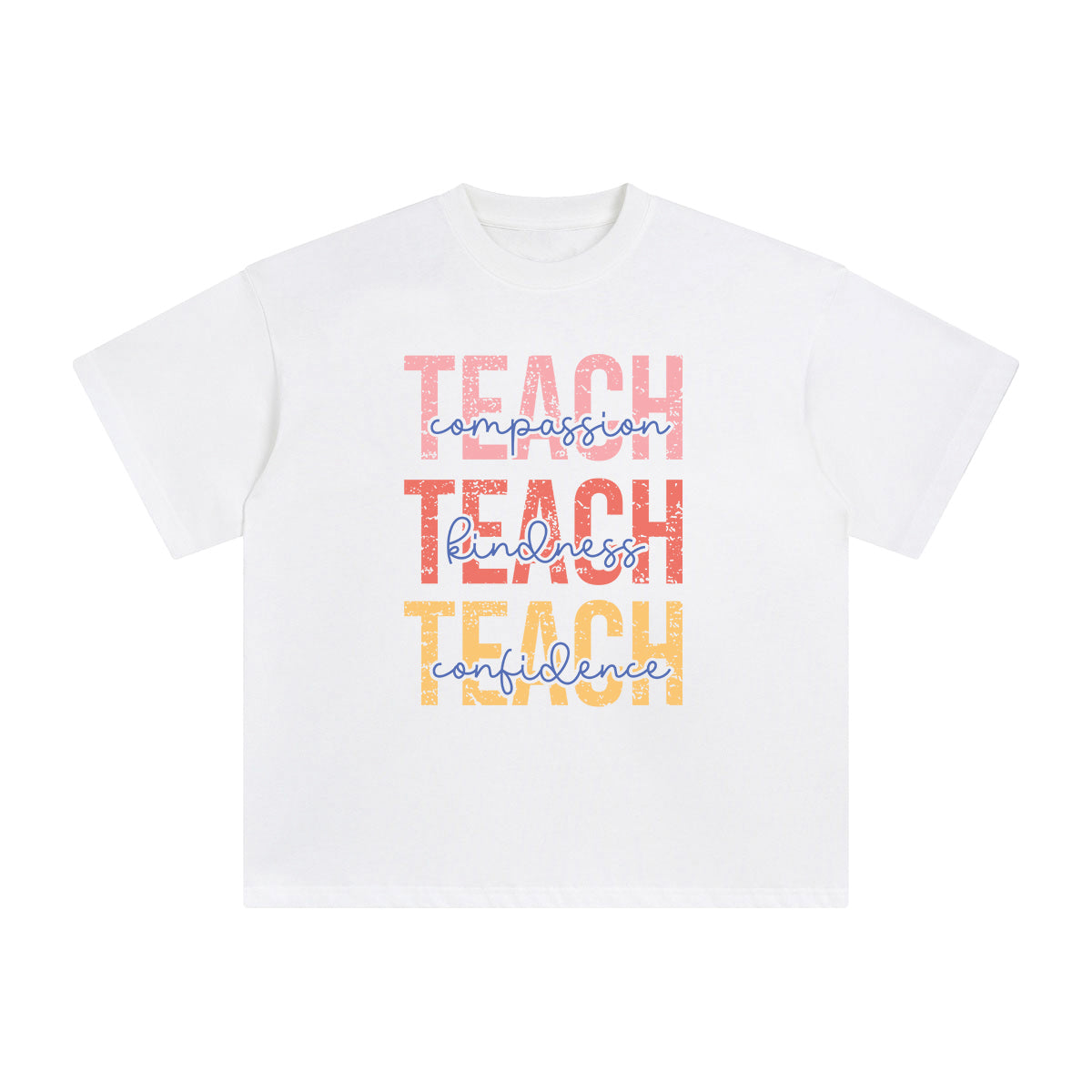 Teach Compassion Kindness Confidence Graphic Tee-INNBLAC Fashion Apparel