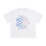 Snowflake & Quote Graphic Tee-INNBLAC Fashion Apparel