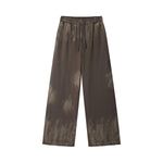 Heavy Paint‑Splatter Worn‑Distressed Straight‑Leg Pants