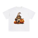 Halloween Gnome & Pumpkin Graphic Tee-INNBLAC Fashion Apparel