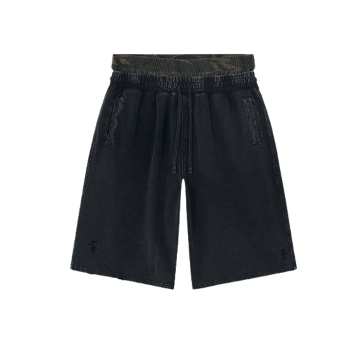 Shorts holgados vintage con lavado intenso