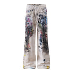 Smoke Rise Paint Splatter Streetwear Baggy Jeans