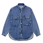 Women's Denim Versatile Shirt Jacket
