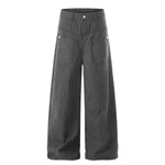 Minimalist Pinstripe Wide-Leg Utility Trousers