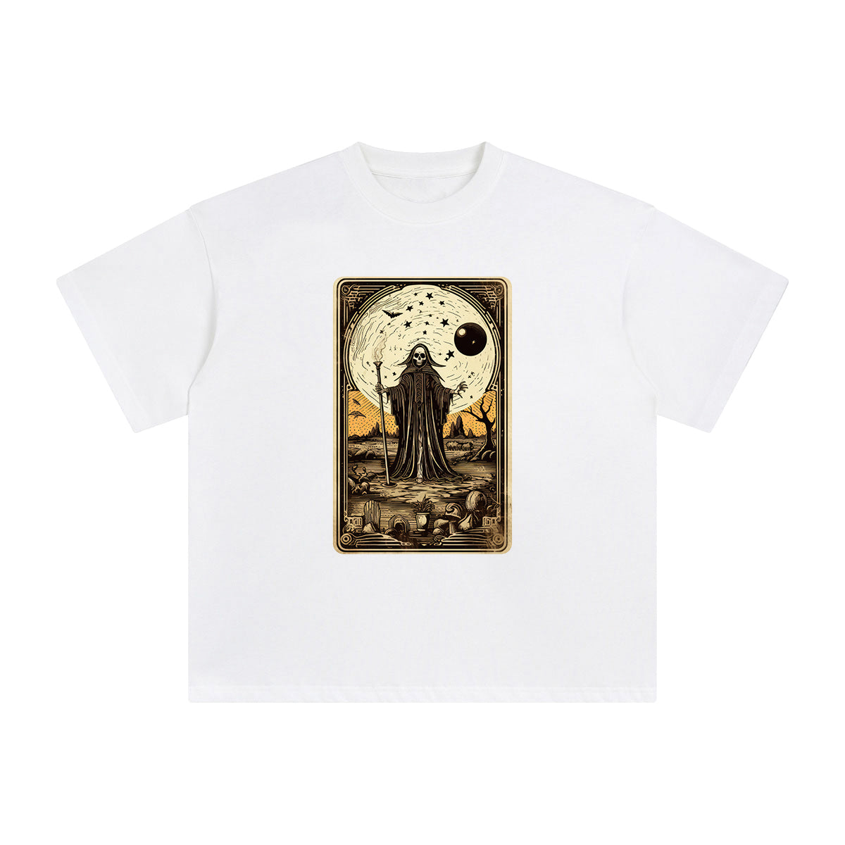Tomb Tarot Card Graphic Tee-INNBLAC Fashion Apparel