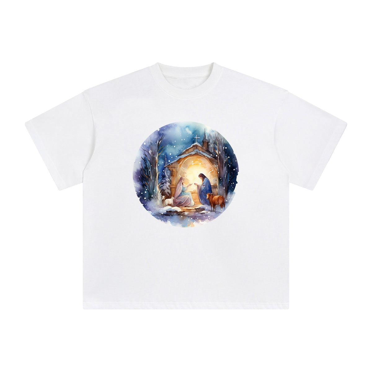 Mother Mary & Woman Graphic Tee-INNBLAC Fashion Apparel