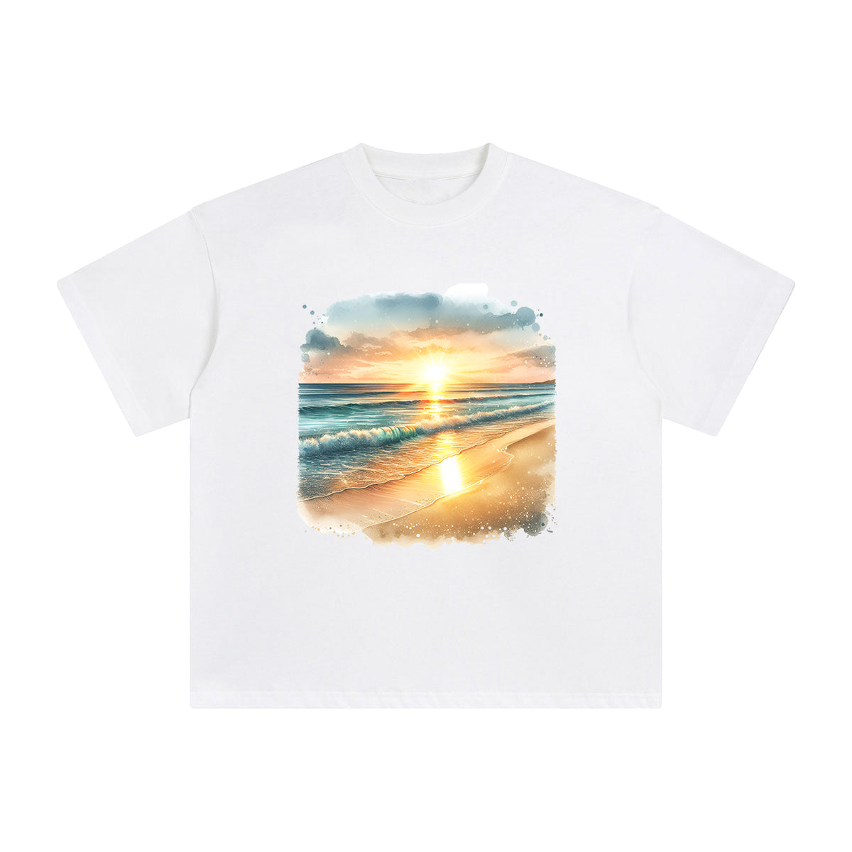 Sunrise & Beach Graphic Tee-INNBLAC Fashion Apparel