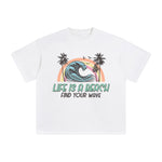 Life Is A Beach Find Your Wave Graphic Tee-INNBLAC Fashion Apparel