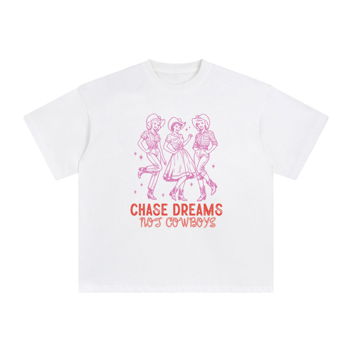 Chase Dreams Not Cowboys Graphic Tee-INNBLAC Fashion Apparel