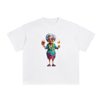 Grandma Drinking Wine Graphic Tee-INNBLAC Fashion Apparel