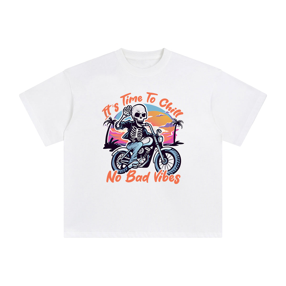 Skeleton Rider Graphic Tee-INNBLAC Fashion Apparel