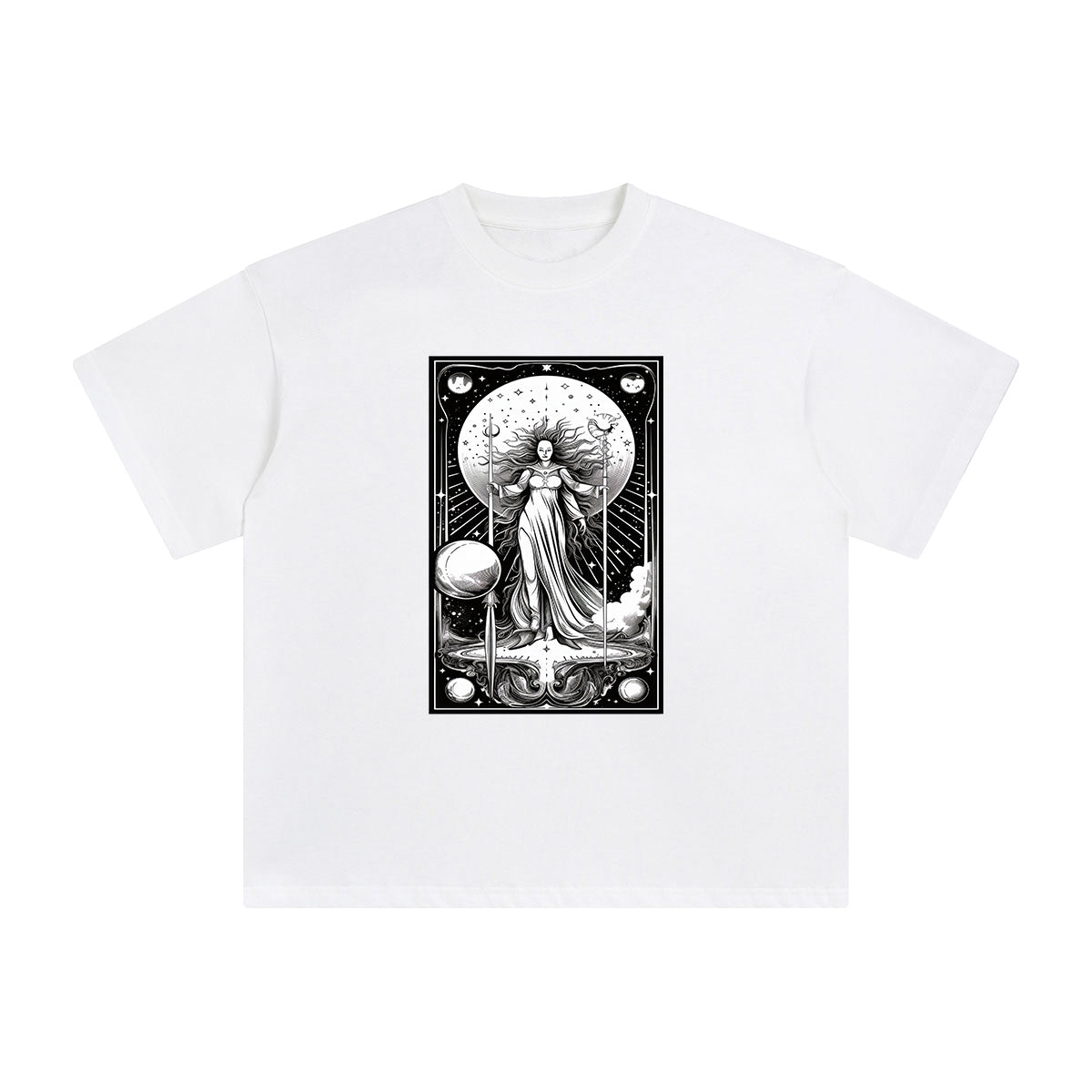 Universe Tarot Card Graphic Tee-INNBLAC Fashion Apparel
