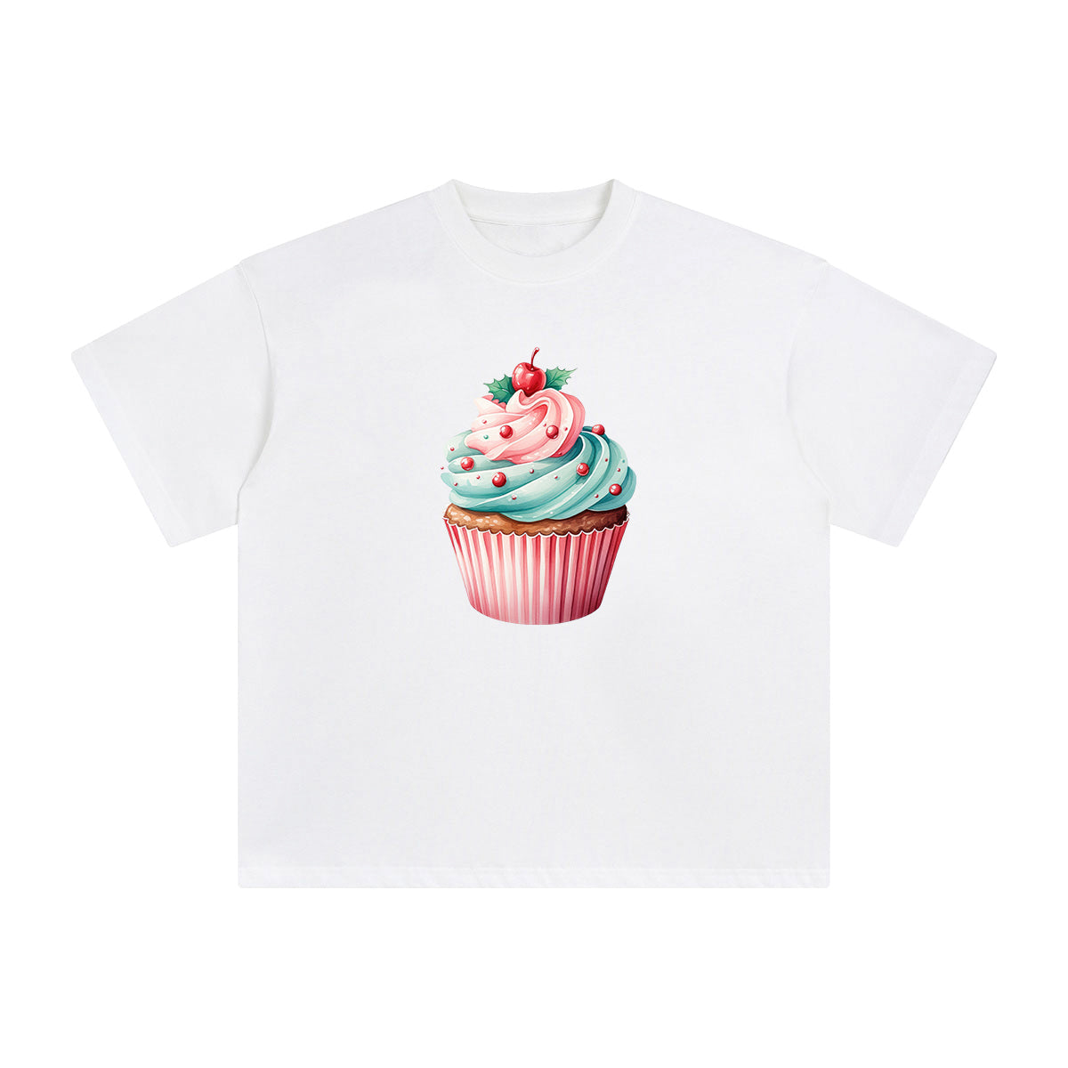 Christmas Cupcake Graphic Tee-INNBLAC Fashion Apparel