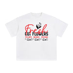 Fresh Cut Flowers Tulips Roses Peonis Graphic Tee-INNBLAC Fashion Apparel