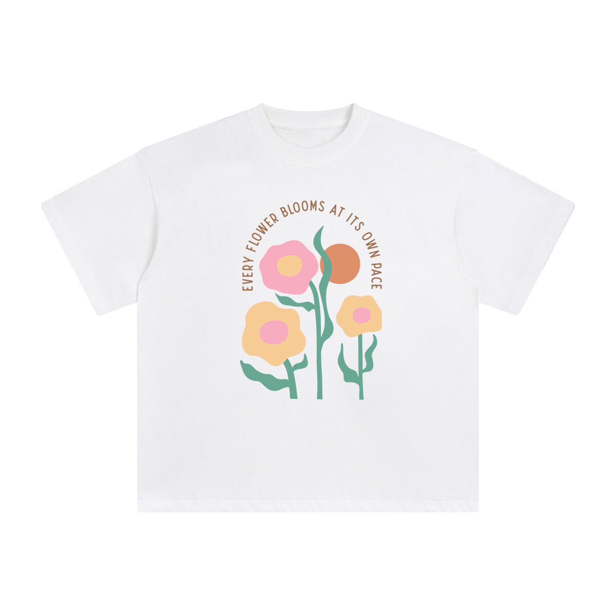 Flowers Abstract Graphic Tee-INNBLAC Fashion Apparel