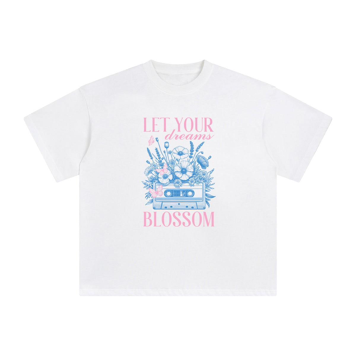 Let You Dreams Blossom Graphic Tee-INNBLAC Fashion Apparel