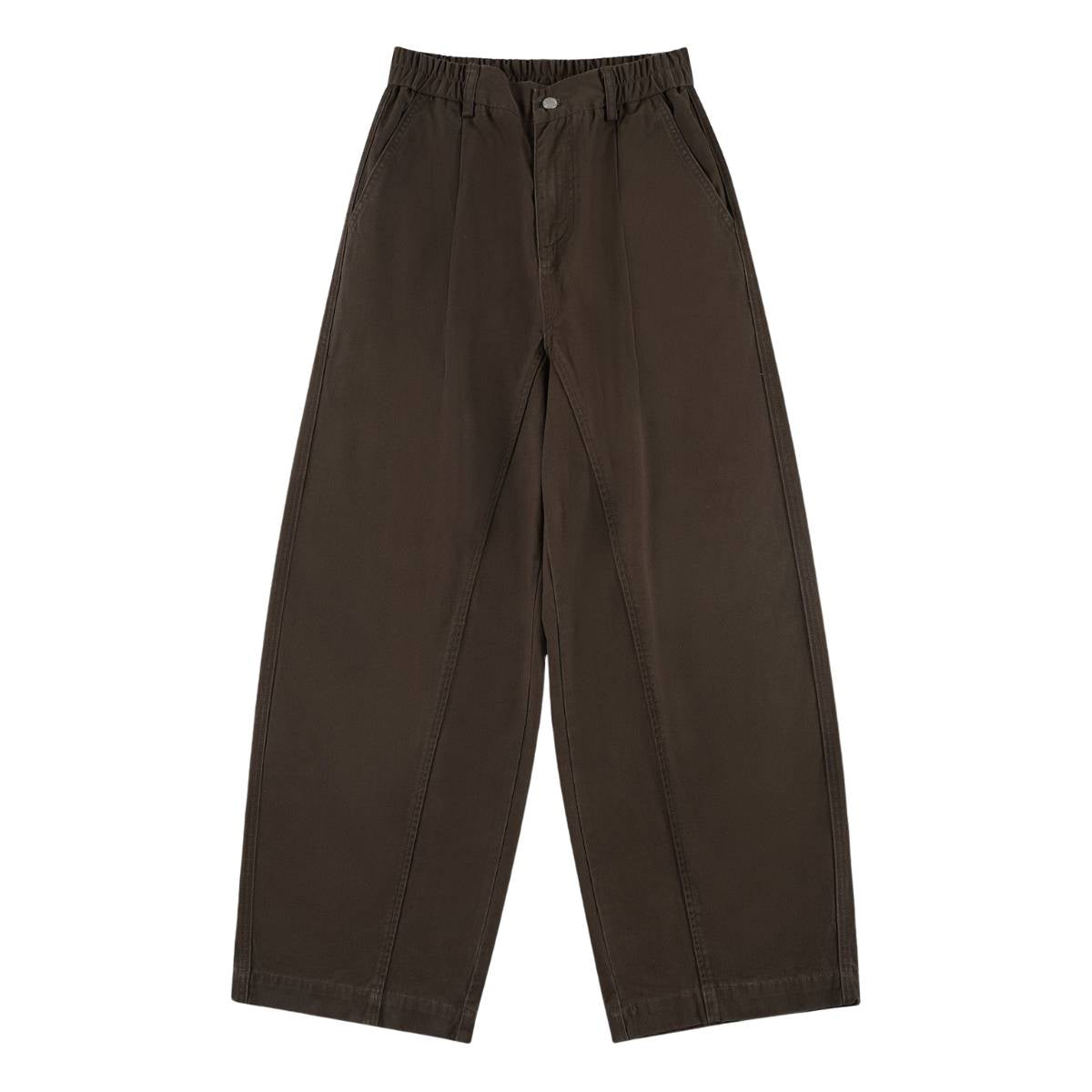 Relaxed Pleated Wide Leg Trousers