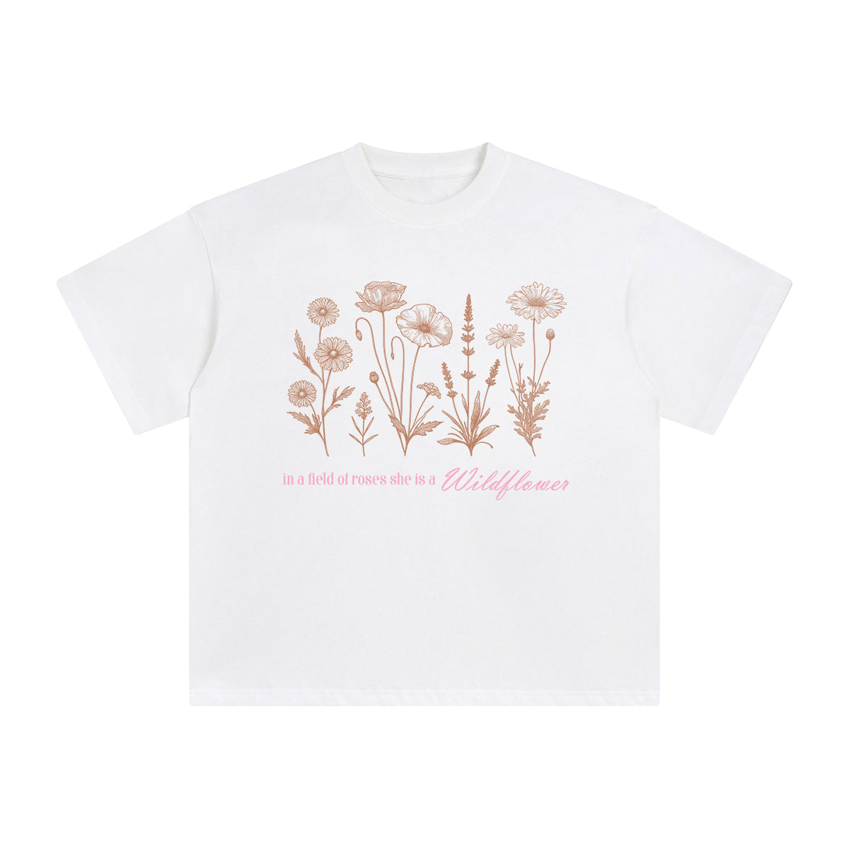 Vintage Wildflowers Graphic Tee-INNBLAC Fashion Apparel