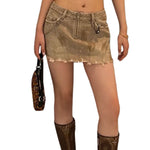 Wild Cowboy Denim Mini Skirt