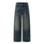 Vintage Washed Relaxed Crinkled Denim Jeans