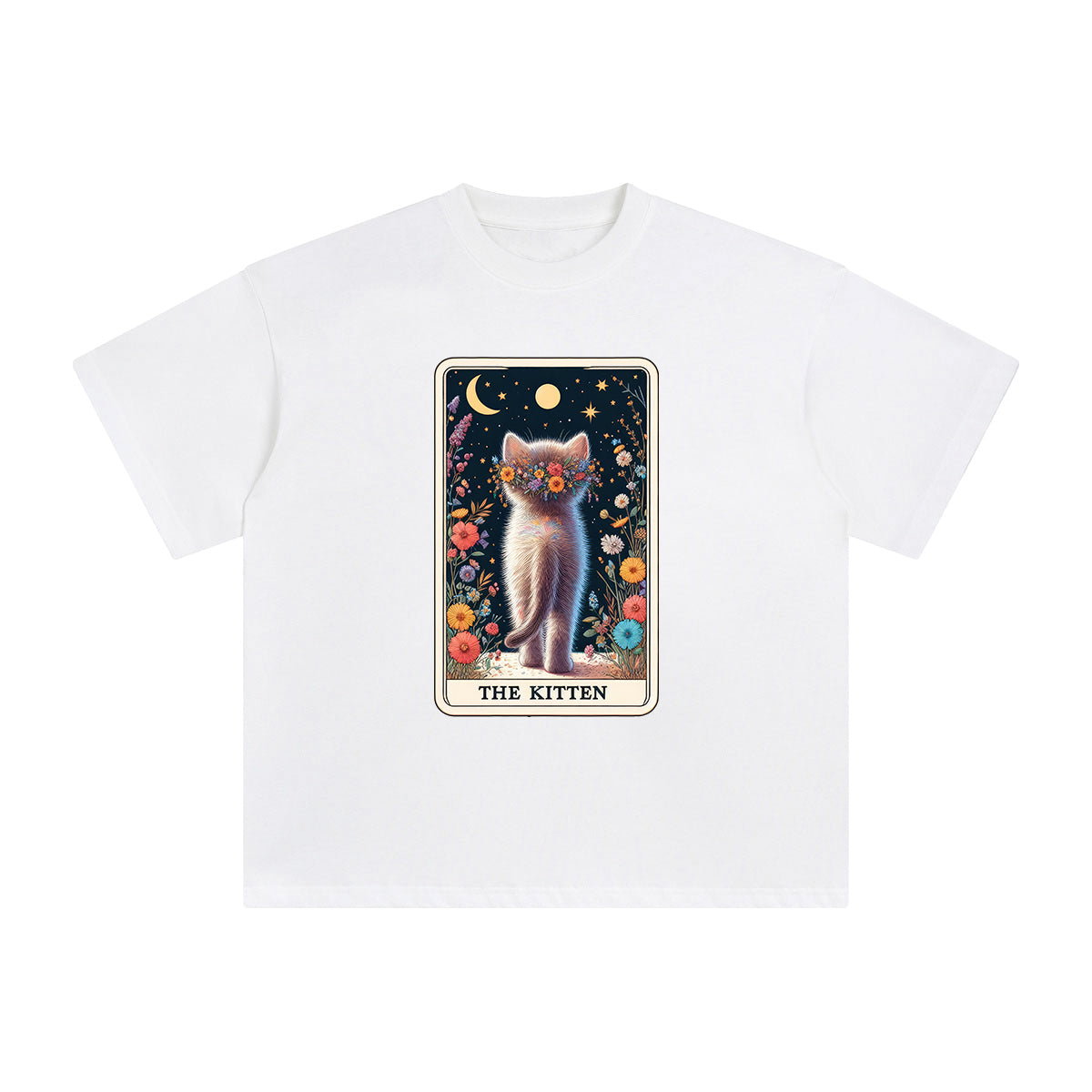 The Kitten Card Graphic Tee-INNBLAC Fashion Apparel