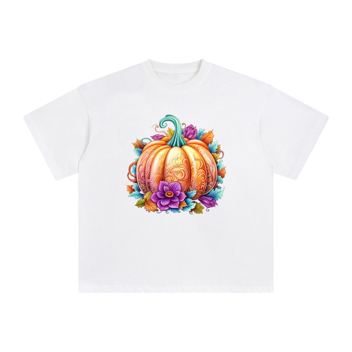 Halloween Pumpkin Graphic Tee-INNBLAC Fashion Apparel