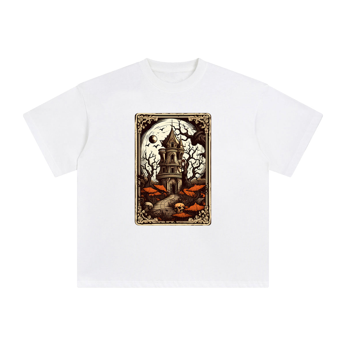 House Tarot Card Graphic Tee-INNBLAC Fashion Apparel