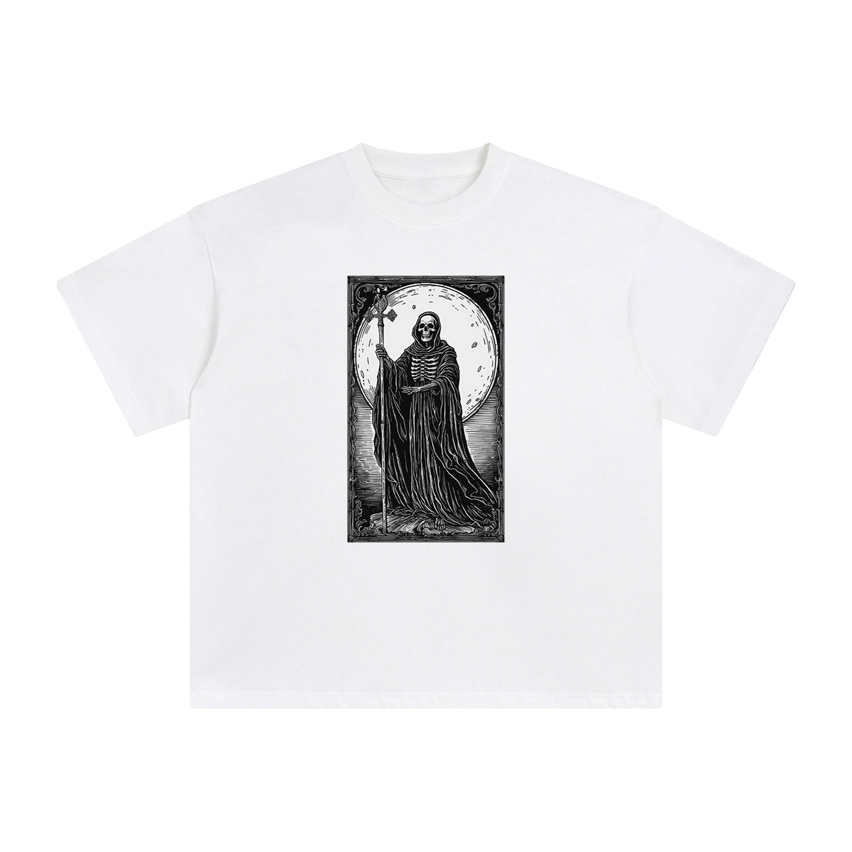 Mystery Skeleton Tarot Card Graphic Tee-INNBLAC Fashion Apparel