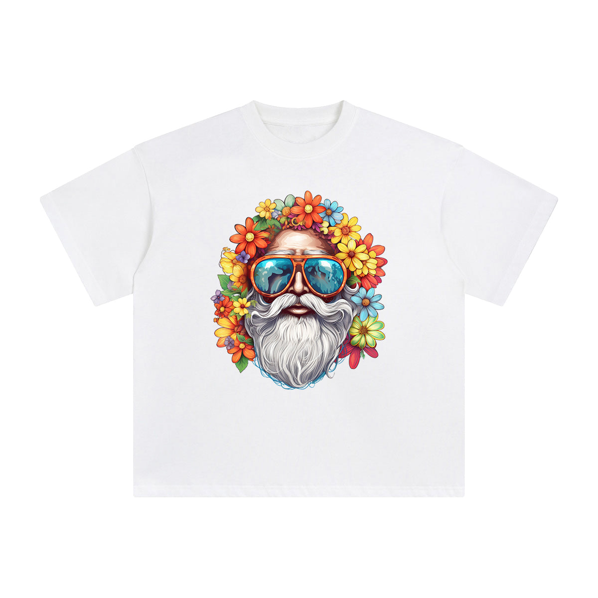 Groovy Santa Claus Graphic Tee-INNBLAC Fashion Apparel