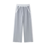 Cotton Casual Contrast Rib Stretch Sweatpants