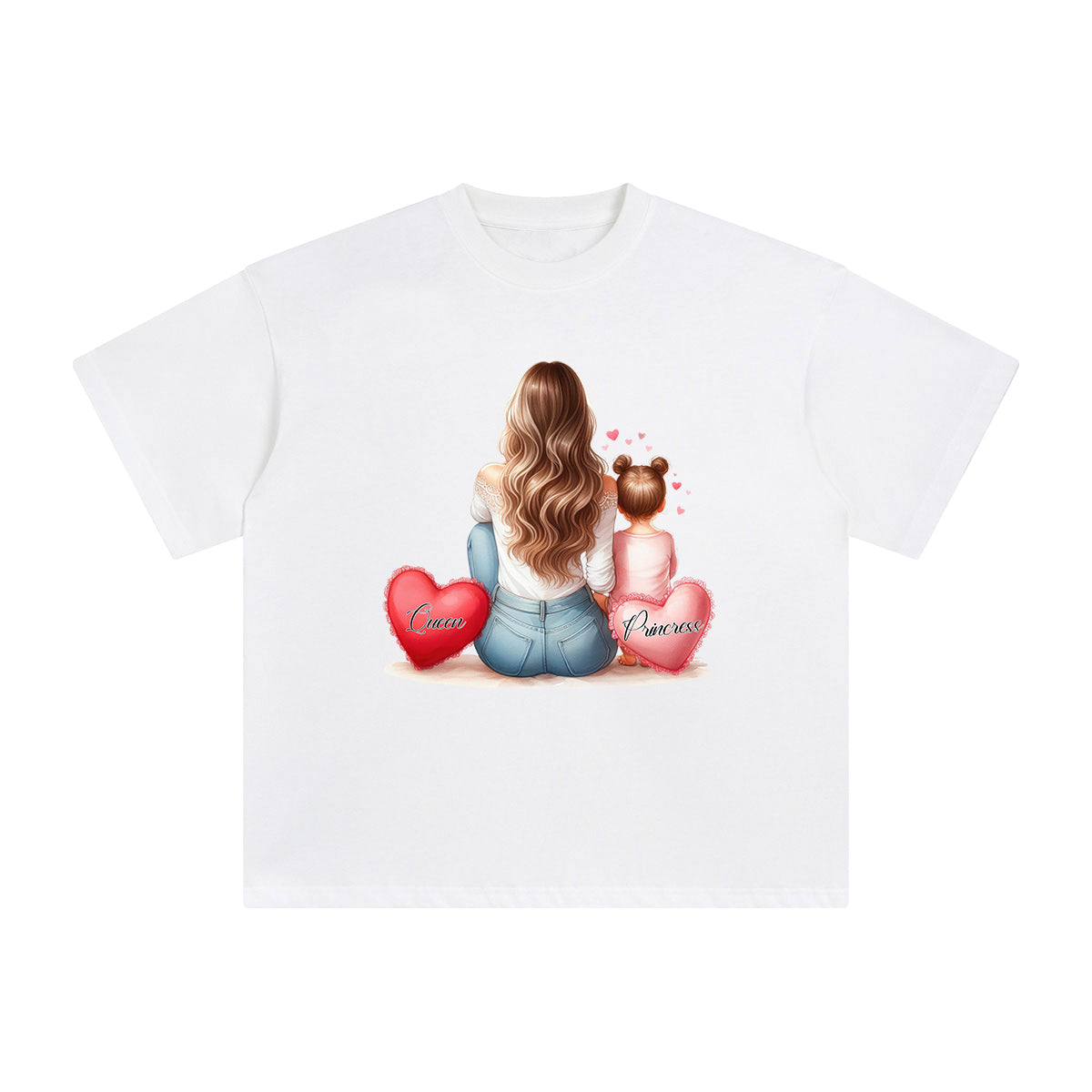 Mother Queen & Baby Princess Graphic Tee-INNBLAC Fashion Apparel