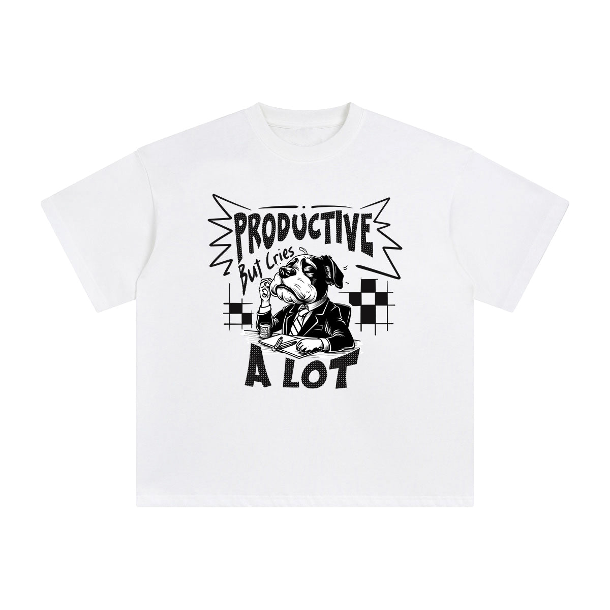 Productive But Cries A Lot Graphic Tee-INNBLAC Fashion Apparel