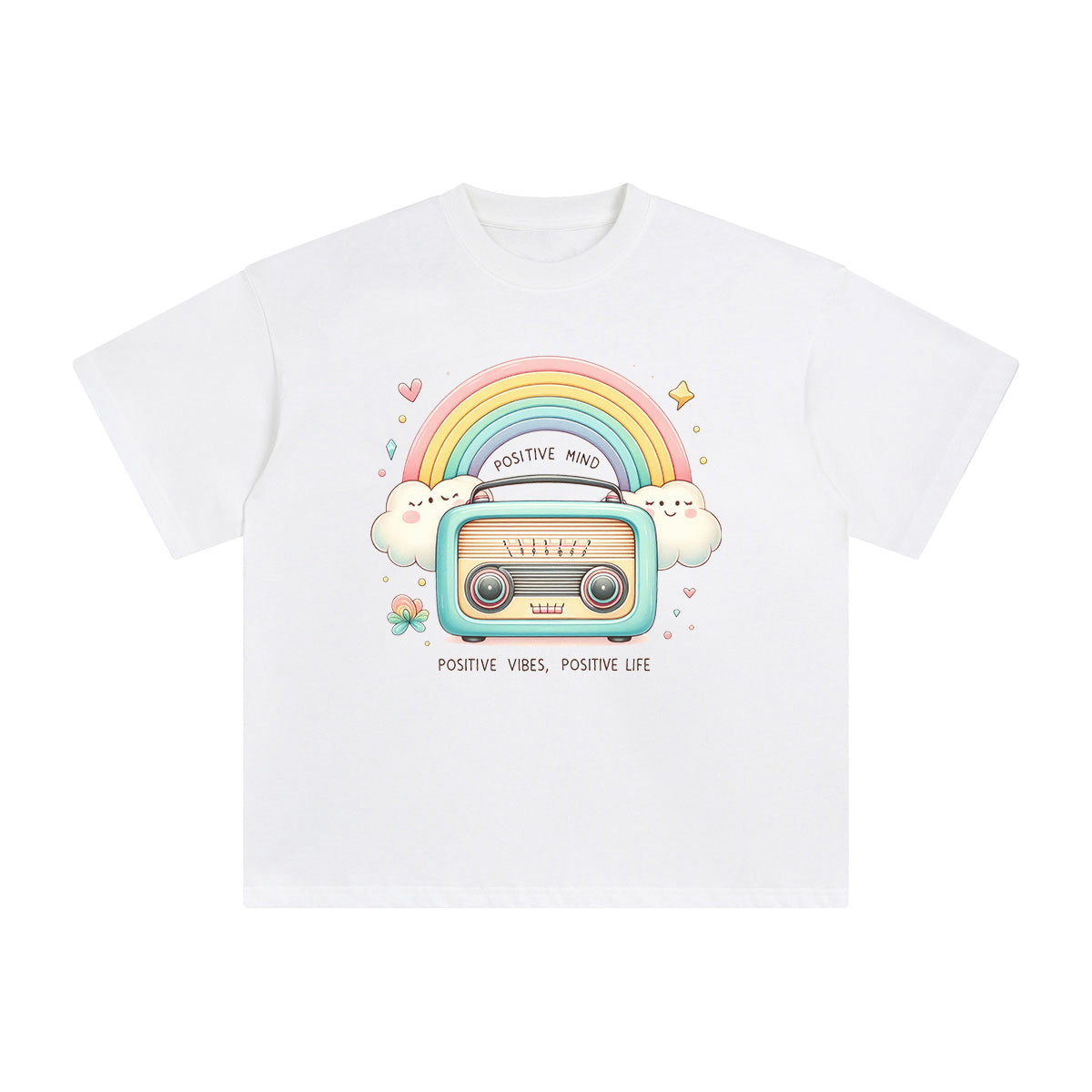 Positive Mind Positive Vibes Positive Life Graphic Tee-INNBLAC Fashion Apparel