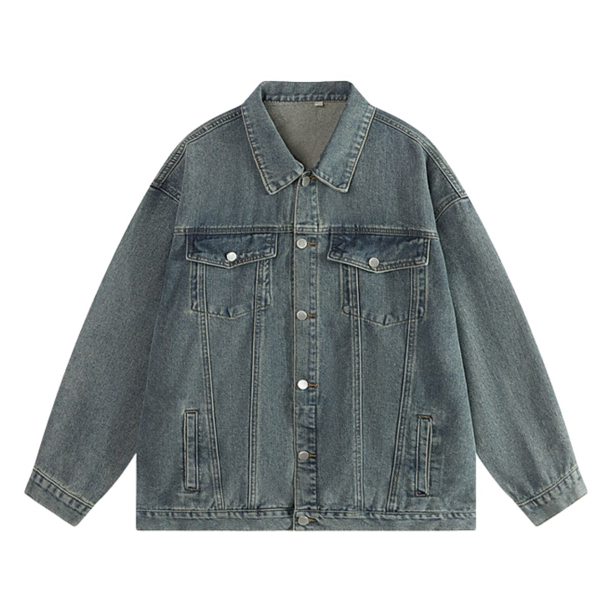 Hong Kong Style Vintage Washed Denim Jacket