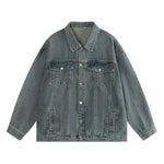 Hong Kong Style Vintage Washed Denim Jacket