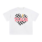 Teach Checkered Heart Graphic Tee-INNBLAC Fashion Apparel