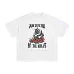 Land Of The Free Because Of The Brave Graphic Tee-INNBLAC Fashion Apparel