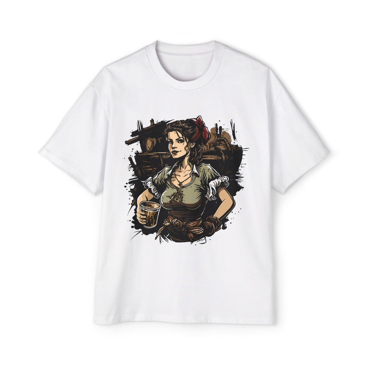 Pirate Waitress Graphic Tee-INNBLAC Fashion Apparel