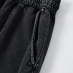 Streetwear Distressed Curved Panel Straight-Leg Pants