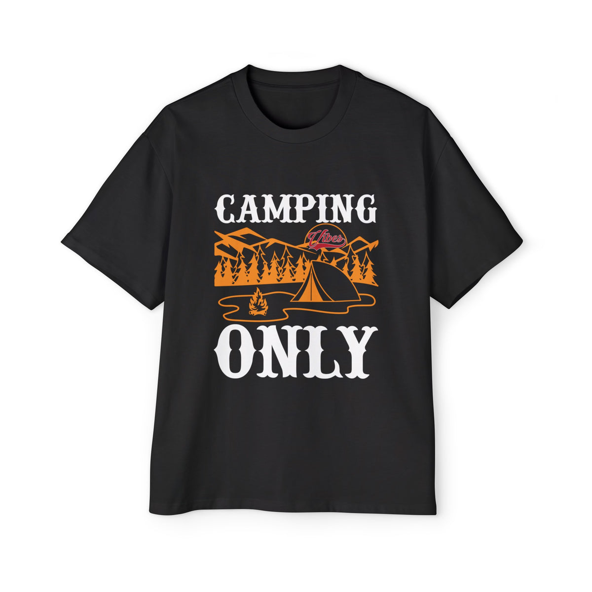 Camping Vibes Only Graphic Tee-INNBLAC Fashion Apparel