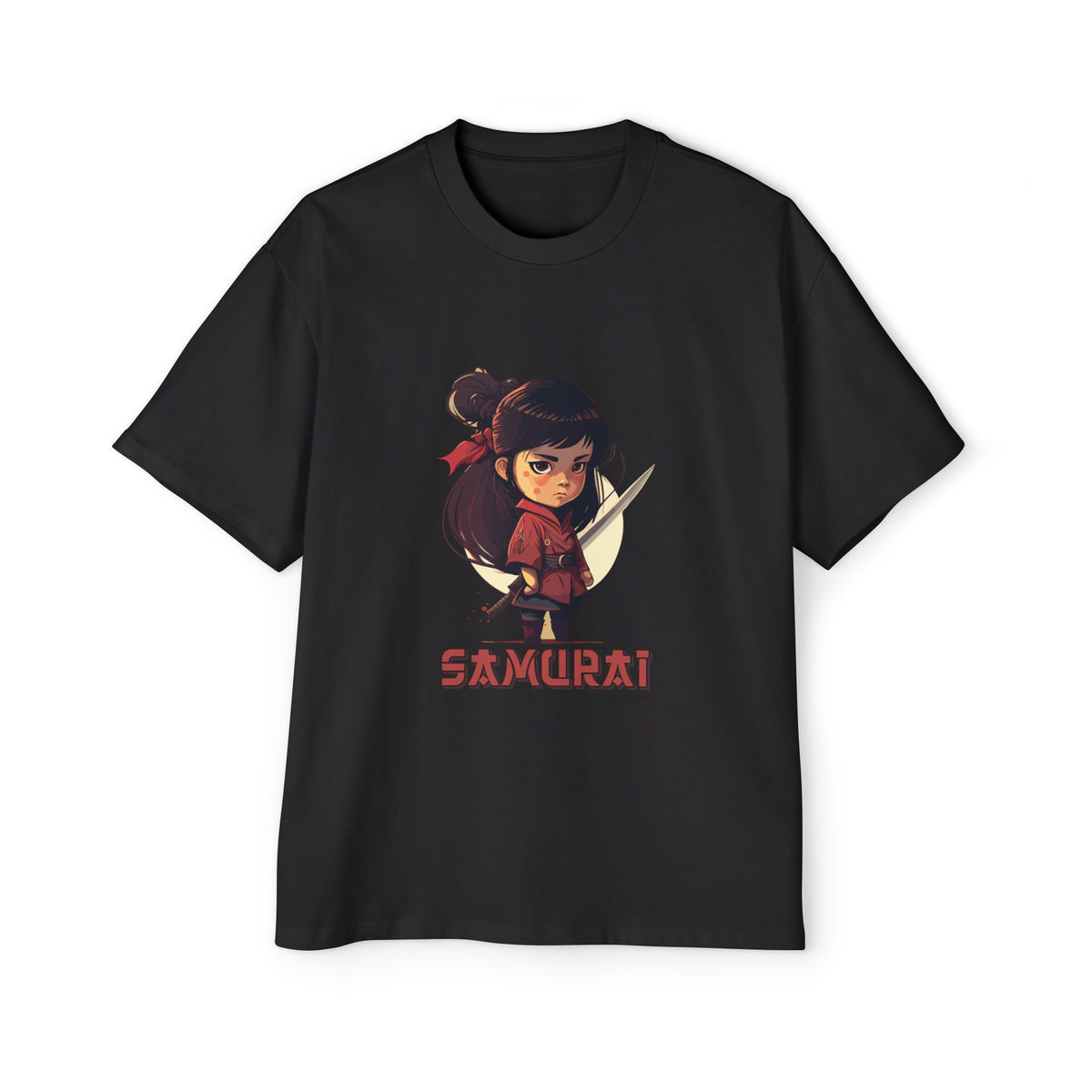 Kawaii Samurai Graphic Tee-INNBLAC Fashion Apparel