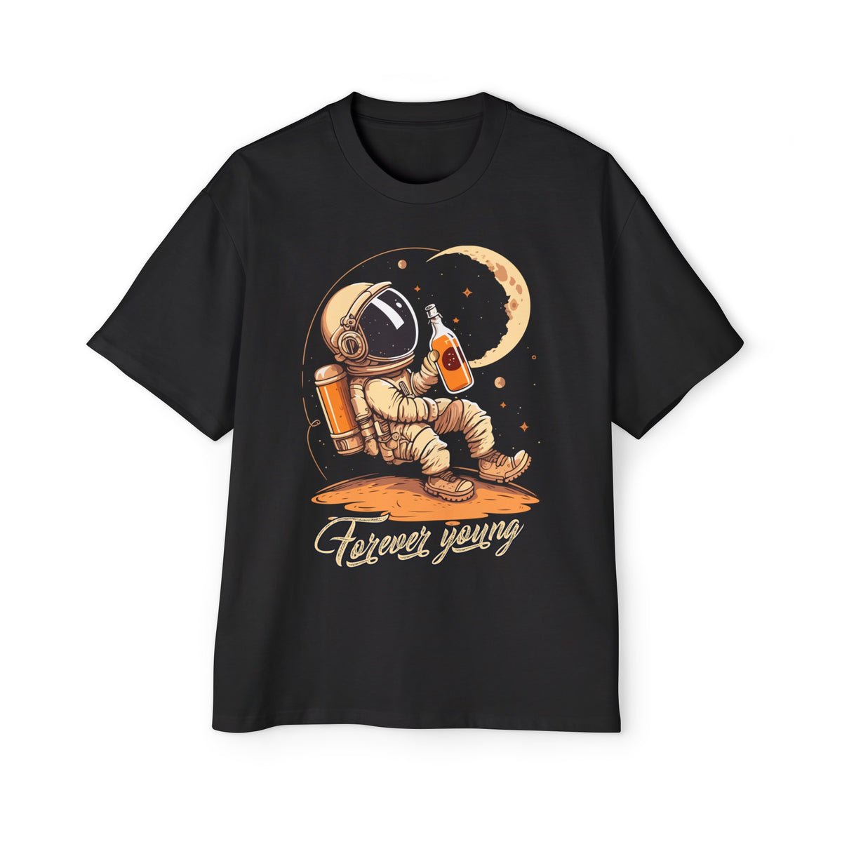 Forver Young Astronaut Graphic Tee-INNBLAC Fashion Apparel